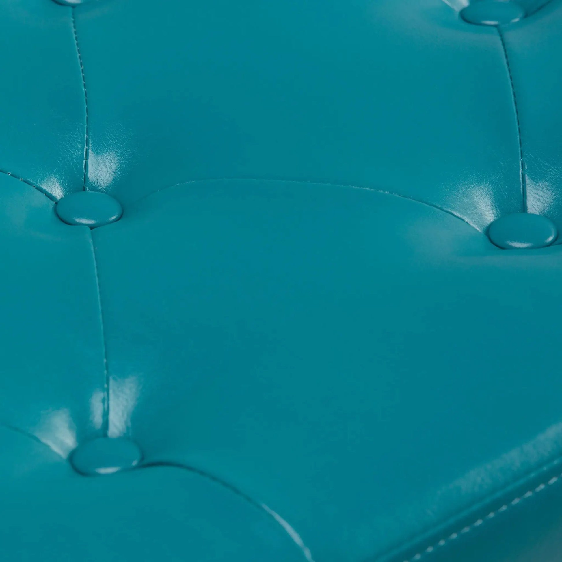 Hamilton Upholstered Storage Ottoman teal tufted leather on Tampa Home & Garden Store