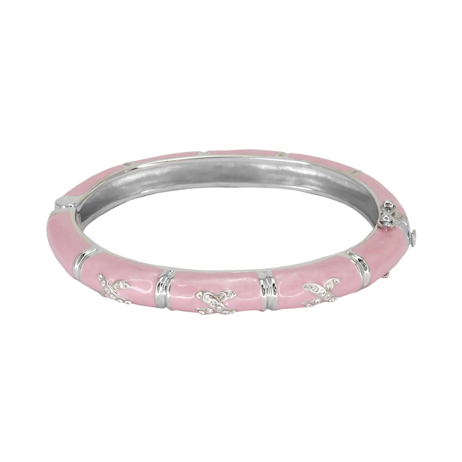 Elegant Hugs Bangle Slim Pavé X pink bracelet with accents Lauren G Adams on Tampa Home & Garden Store