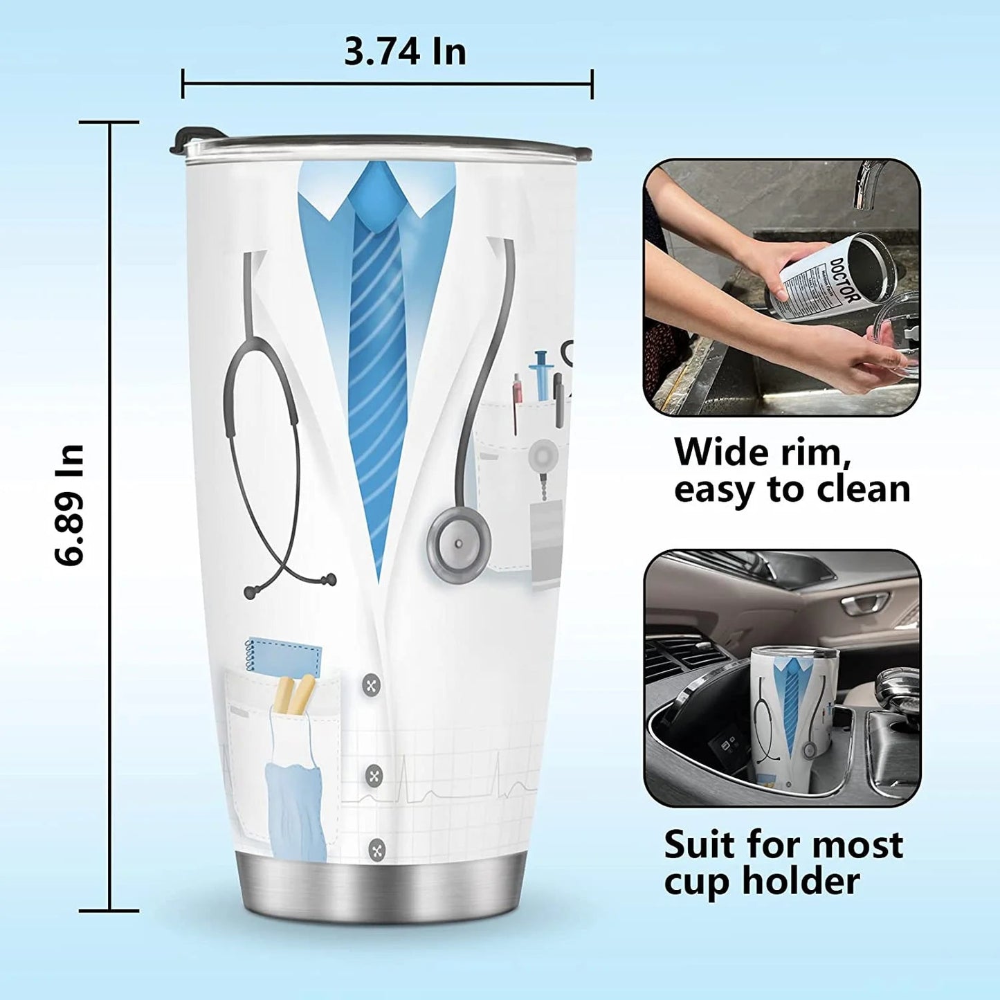 Travel Mug Tumbler — The Perfect Gift for Doctors!