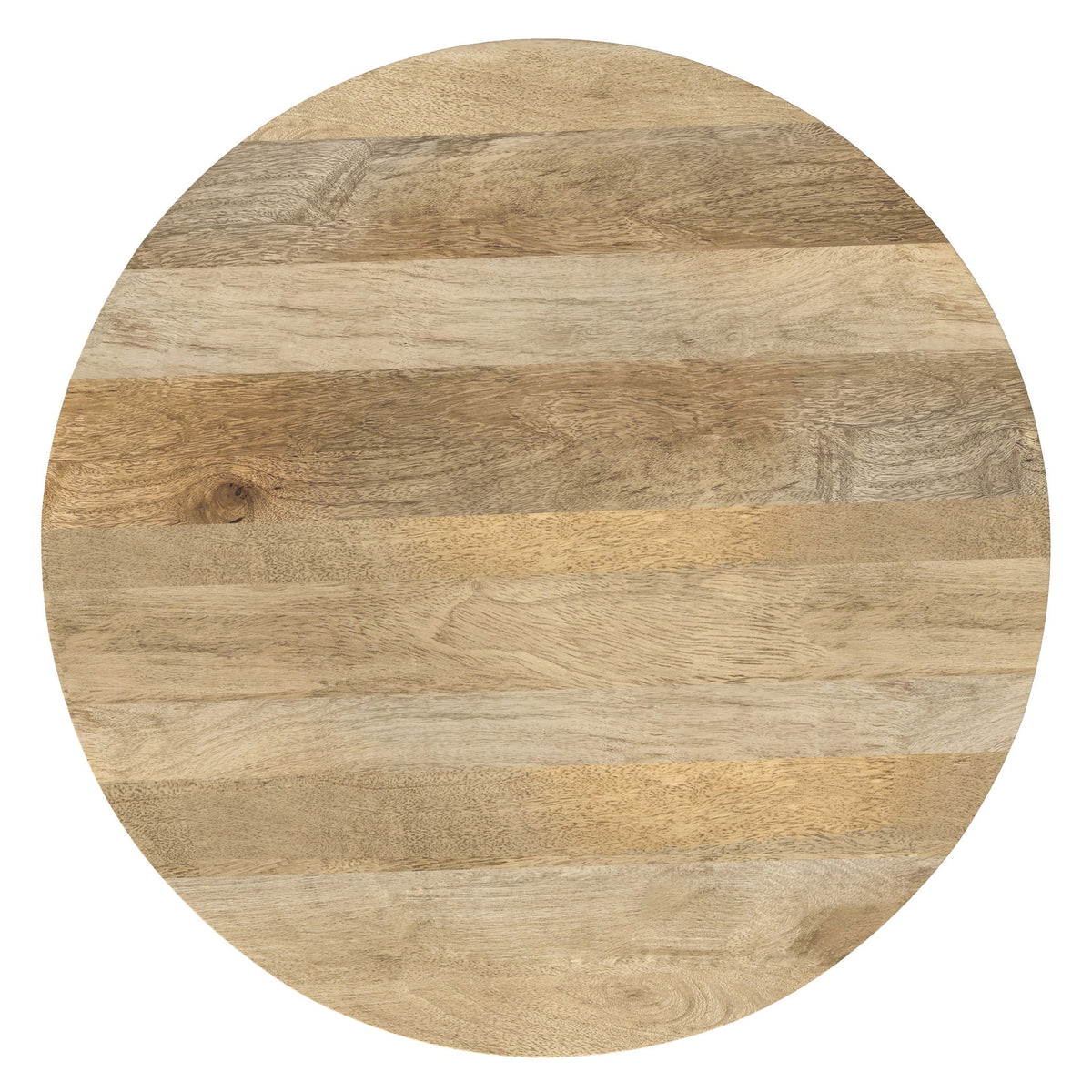 Demy Side Table round natural wood top with mixed timber planks by HouseOfZazla on Tampa Home & Garden Store