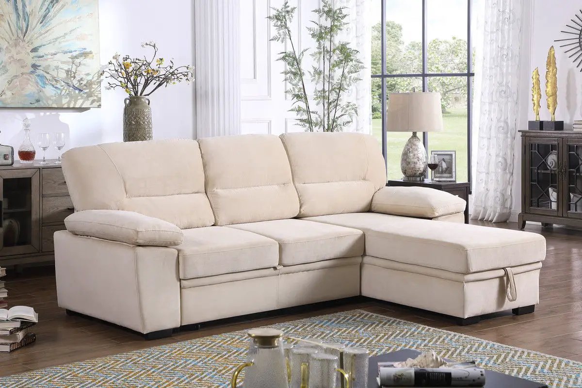 Kipling Reversible Sleeper Sectional Sofa Chaise