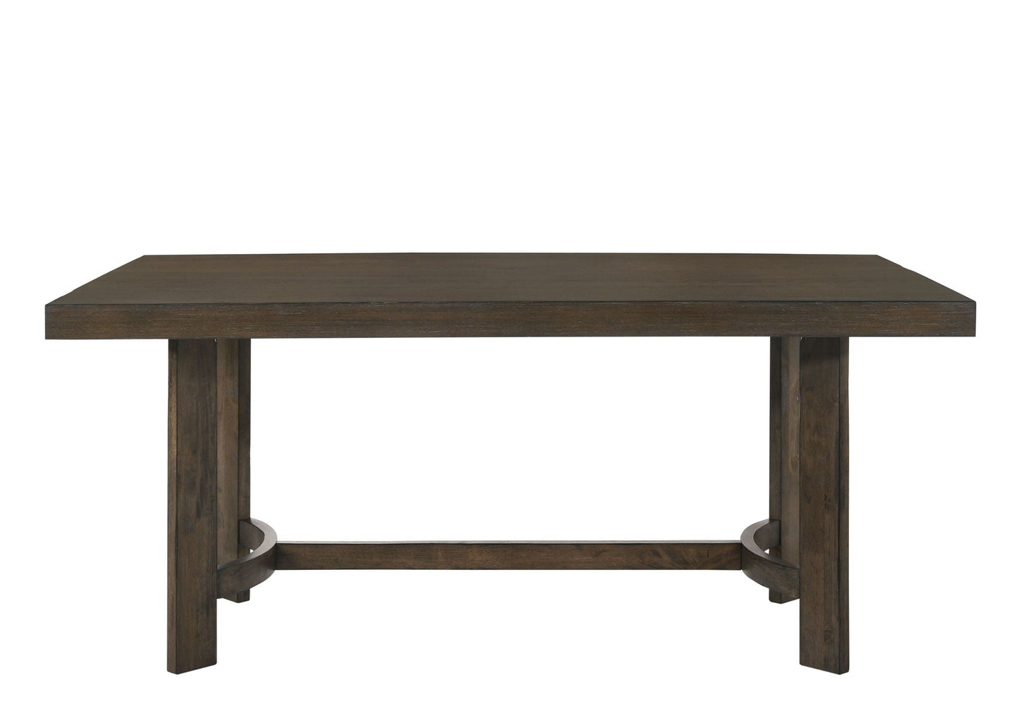 Farren Weathered Oak dining table in dark wood with sturdy legs by HouseOfZazla on Tampa Home & Garden Store