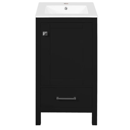 Bathroom Vanity Ceramic Sink and Divider Drawer