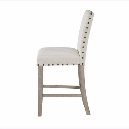 Marian Bar Stool Set of Two with Nailhead Trim