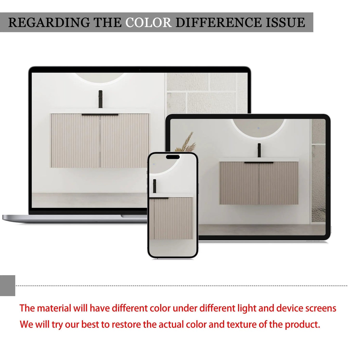 Modern Wall Mounted Vanity With Resin Double Sink