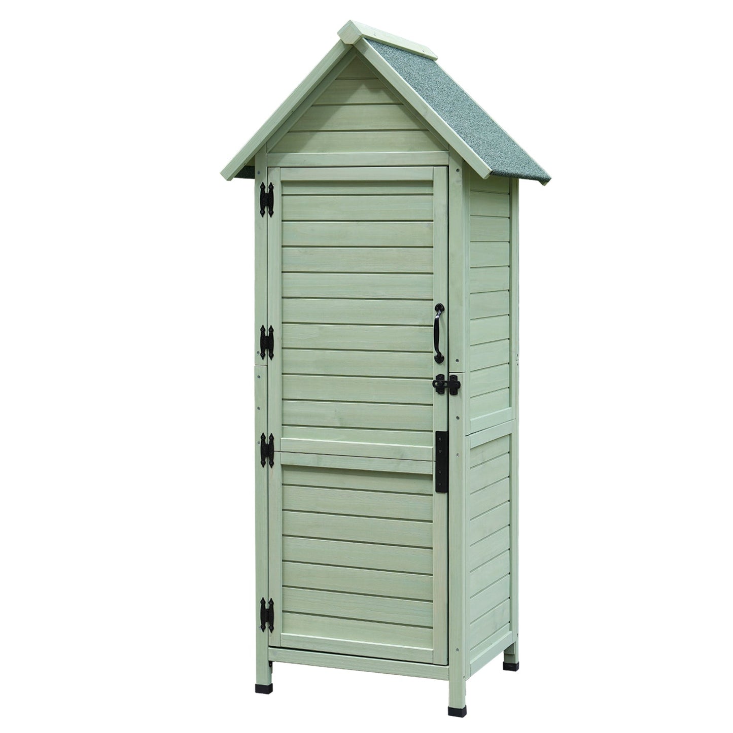 Vertical Fir Wood Storage and Garden Shed