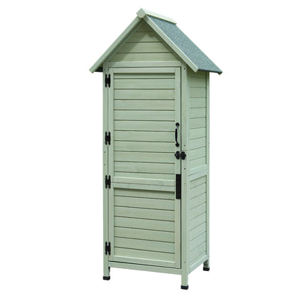 Vertical Fir Wood Storage and Garden Shed