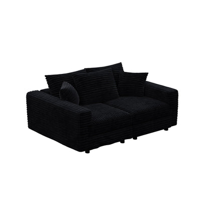 Convertible Sofa With Deep Seat and Pillows