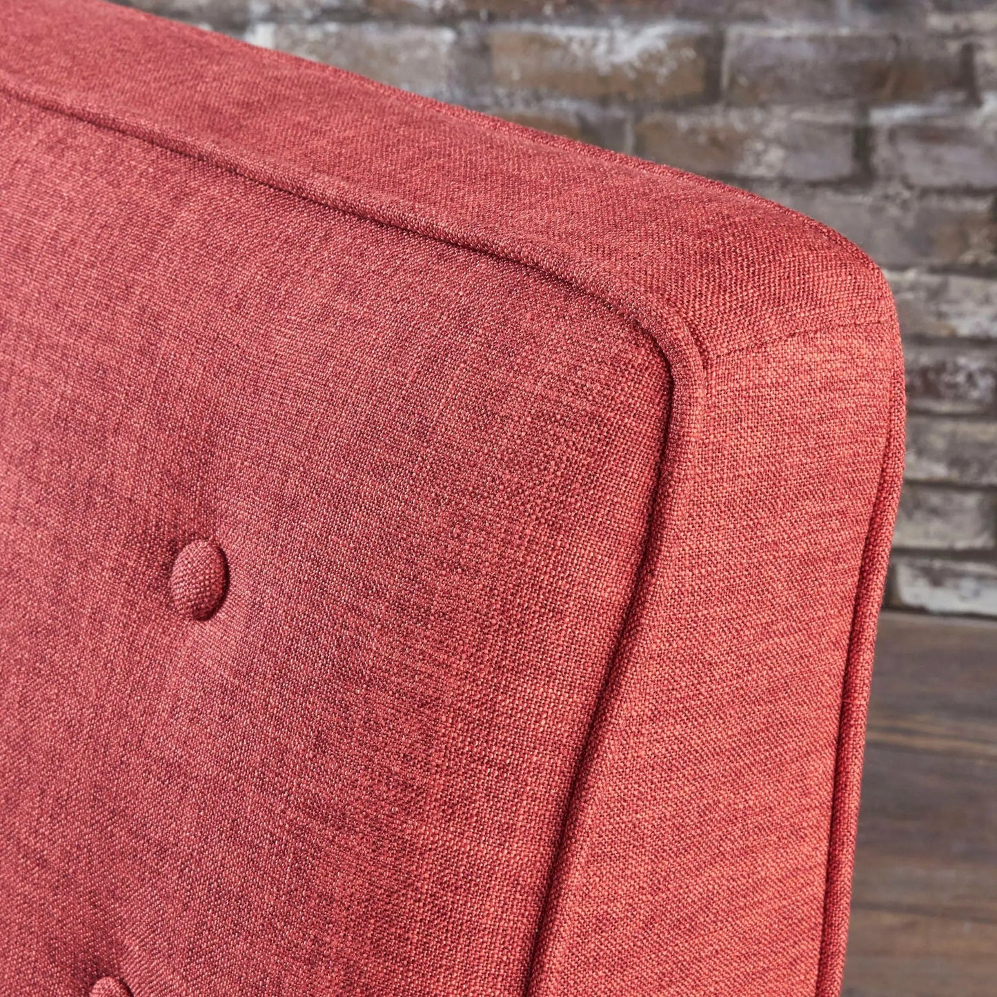 Mid-Century Modern Recliner in red waffle-stitch upholstery by Unique Piece Furniture on Tampa Home & Garden Store