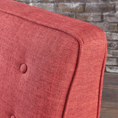 Mid-Century Modern Recliner in red waffle-stitch upholstery by Unique Piece Furniture on Tampa Home & Garden Store