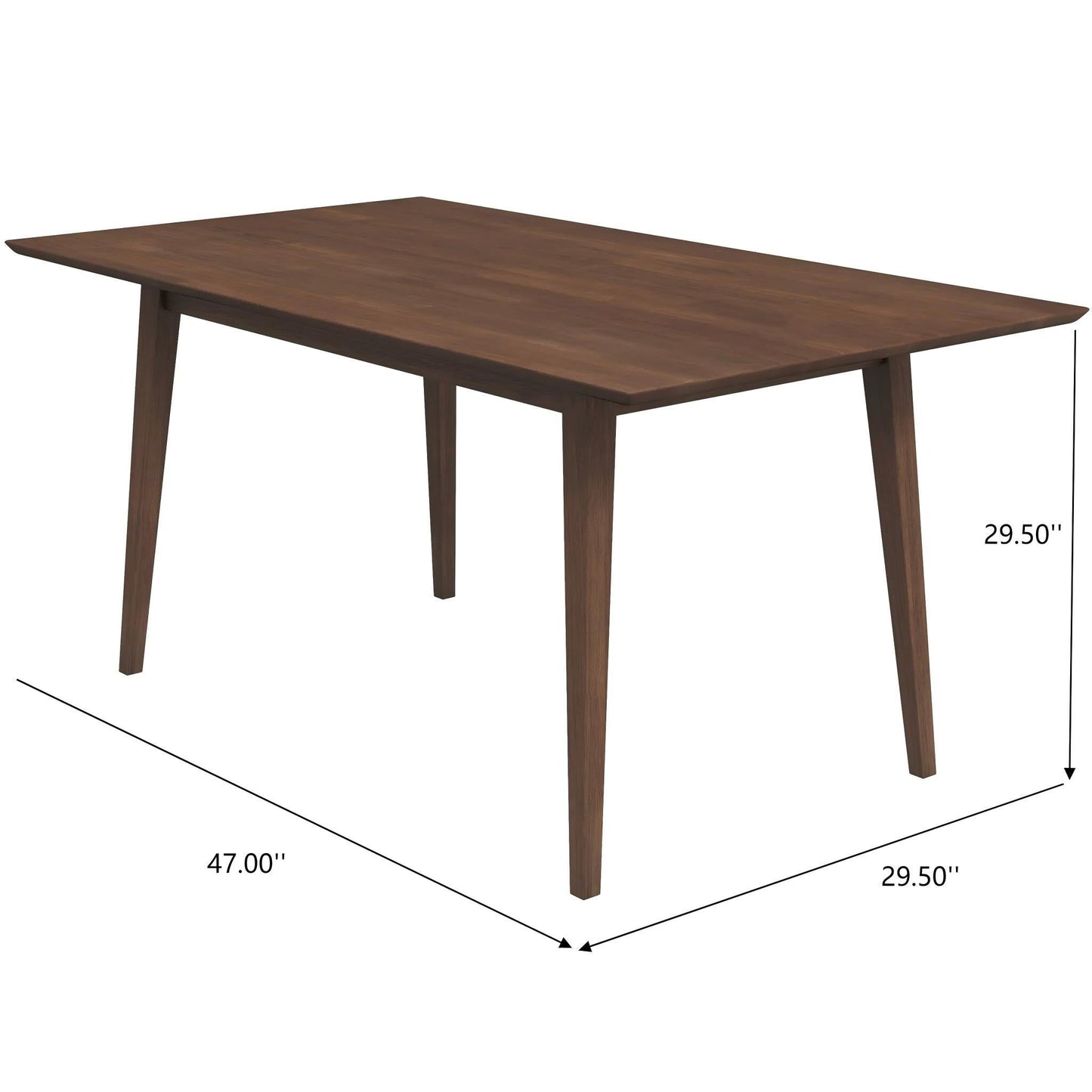 Mary Modern Style Rectangular Dining Kitchen Table warm brown wood HouseOfZazla on Tampa Home & Garden Store