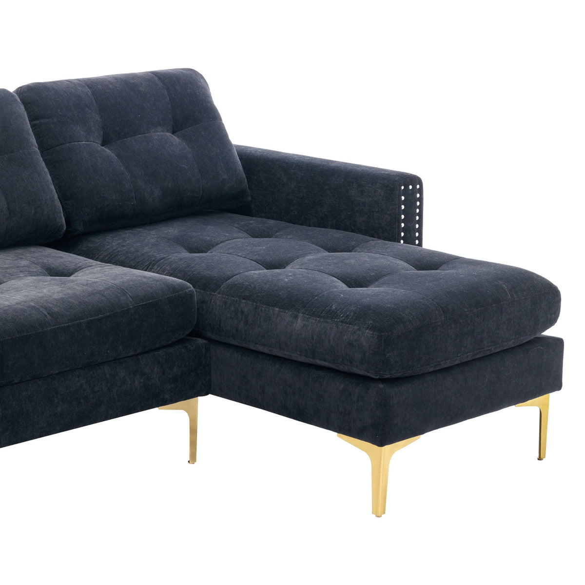 Modern Convertible Sectional Sofa and Ottoman
