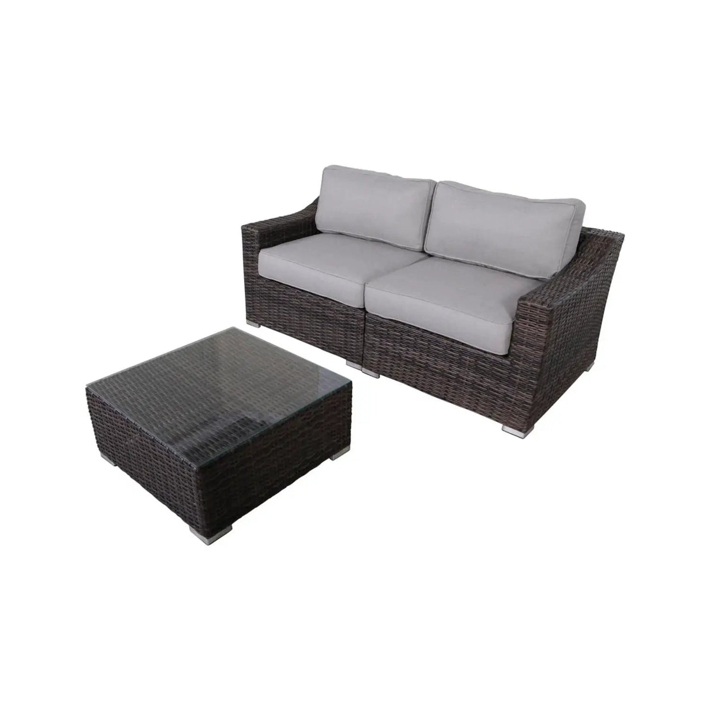 Outdoor Wicker Conversation Set With Cushions
