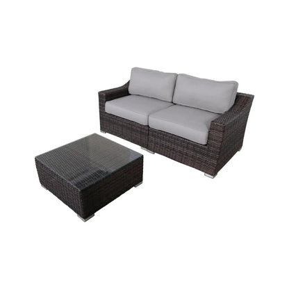 Outdoor Wicker Conversation Set With Cushions