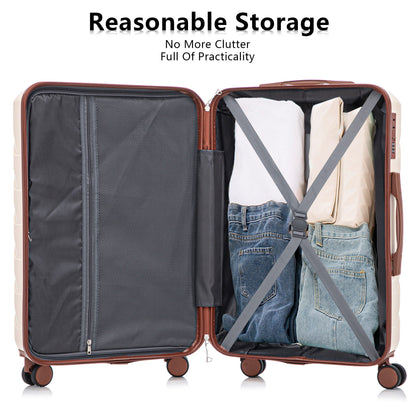 HouseOfZazla 3-Piece Spinner Wheel Luggage Set 20/24/28in with lock and interior straps on Tampa Home & Garden Store
