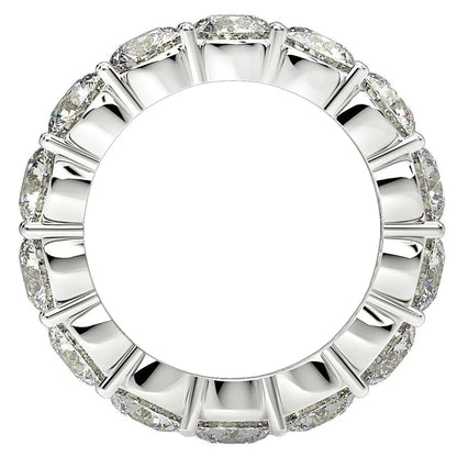 Round-cut lab-grown diamond eternity ring in 14k white gold with a continuous diamond band on Tampa Home & Garden Store