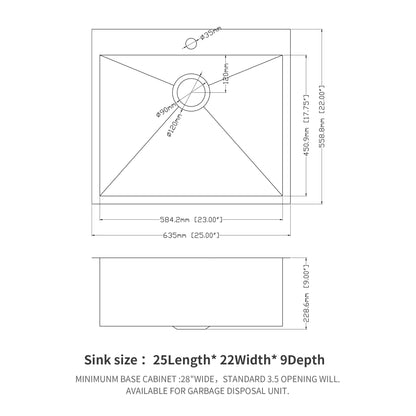 Topmount Brushed Stainless Steel Kitchen Sink