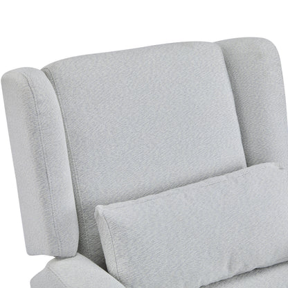 Power recliner chair gray fabric upholstery with 360° swivel, HouseOfZazla recliner on Tampa Home & Garden Store