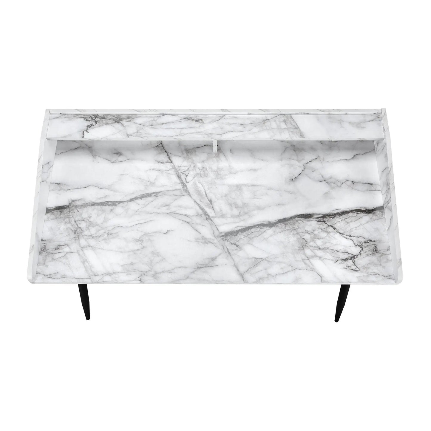 Marble finish computer desk with built-in laptop shelf, modern design by Unique Piece Furniture on Tampa Home & Garden Store