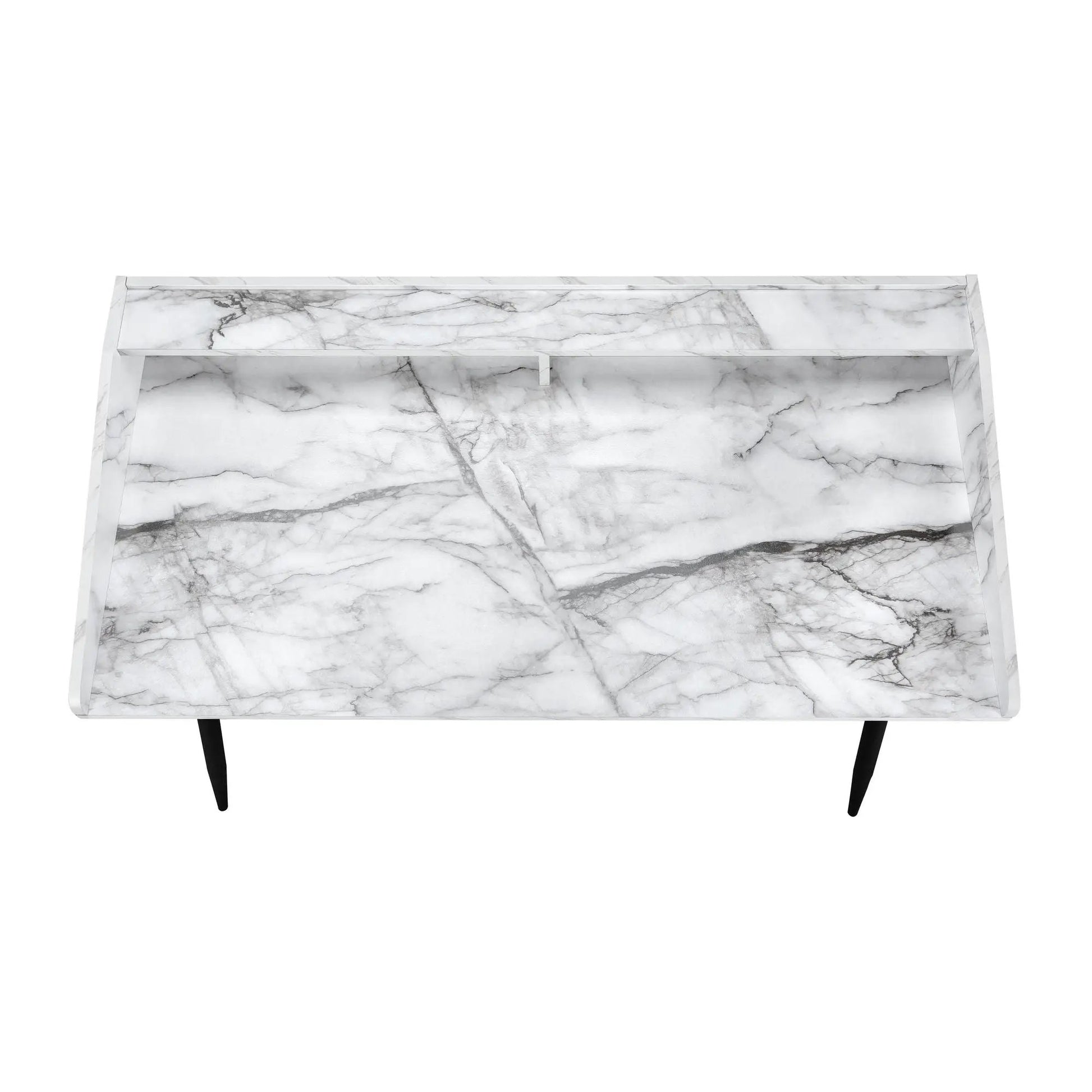 Marble finish computer desk with built-in laptop shelf, modern design by Unique Piece Furniture on Tampa Home & Garden Store
