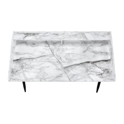Marble finish computer desk with built-in laptop shelf, modern design by Unique Piece Furniture on Tampa Home & Garden Store