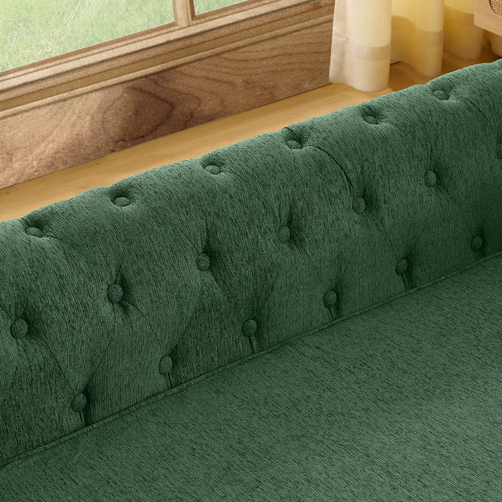 Elegant Rectangular Pet Bed for Oversized Dogs in emerald green tufted upholstery on Tampa Home & Garden Store