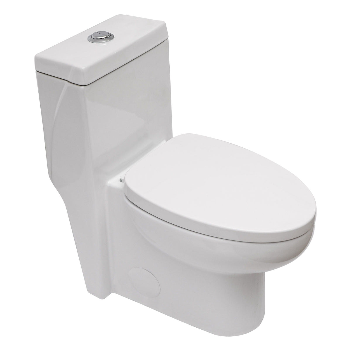 1-Piece Toilet with dual flush and soft-closing seat white by HouseOfZazla on Tampa Home & Garden Store
