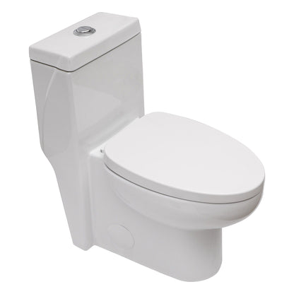 1-Piece Toilet with dual flush and soft-closing seat white by HouseOfZazla on Tampa Home & Garden Store