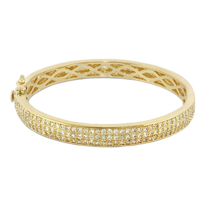 Glamour Pave Bangle eternity bracelet gold with pavé crystals by Lauren G Adams on Tampa Home & Garden Store