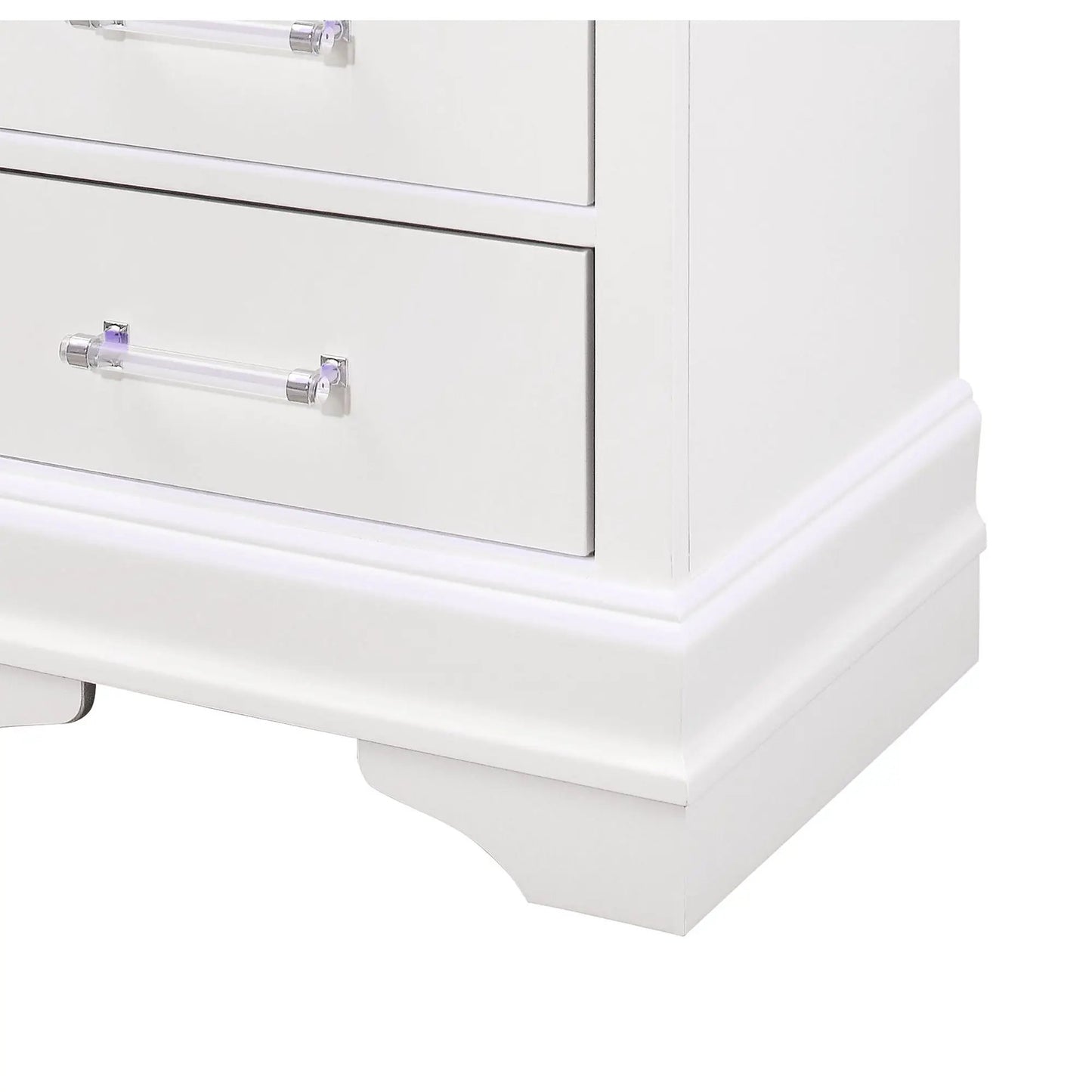 Charlston Elegant Nightstand With LED Lighting
