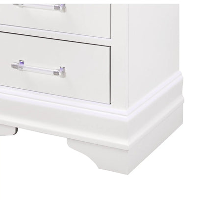 Charlston Elegant Nightstand With LED Lighting
