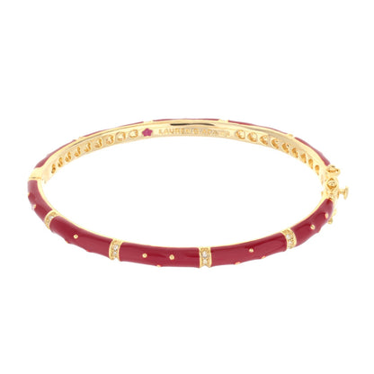 Polka Dot Stackable Bangle enamel with gold-tone and diamond accents by Lauren G Adams on Tampa Home & Garden Store