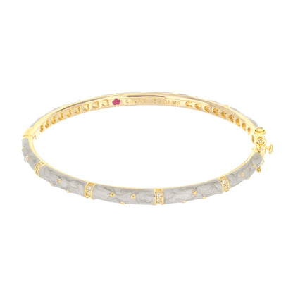 Polka Dot Stackable Bangle in gold tone with gray enamel and crystal accents Lauren G Adams on Tampa Home & Garden Store
