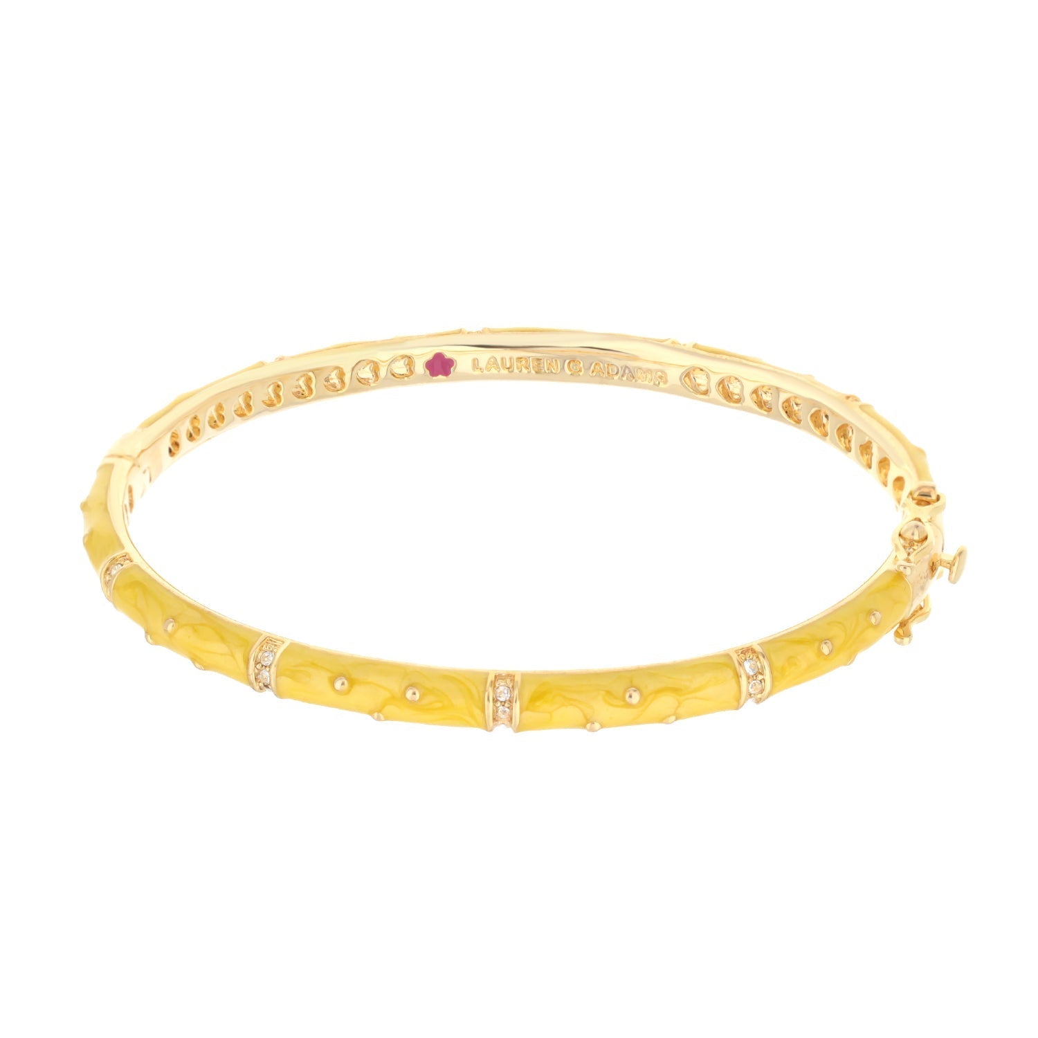 Polka Dot Stackable Bangle bracelet in gold tone with crystal accents by Lauren G Adams on Tampa Home & Garden Store