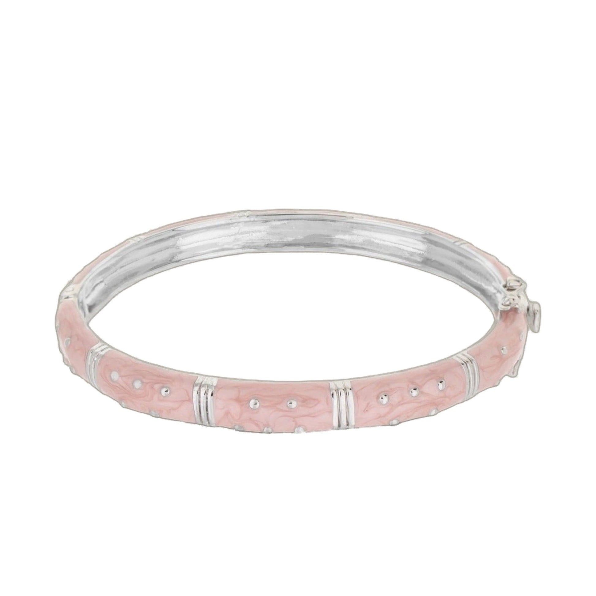 Polka Dot Stackable Bangle pink enamel with crystal dots by Lauren G Adams on Tampa Home & Garden Store