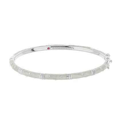 Polka Dot Stackable Bangle Slim Crystal Dot Lauren G Adams, silver-tone with crystal dots on Tampa Home & Garden Store