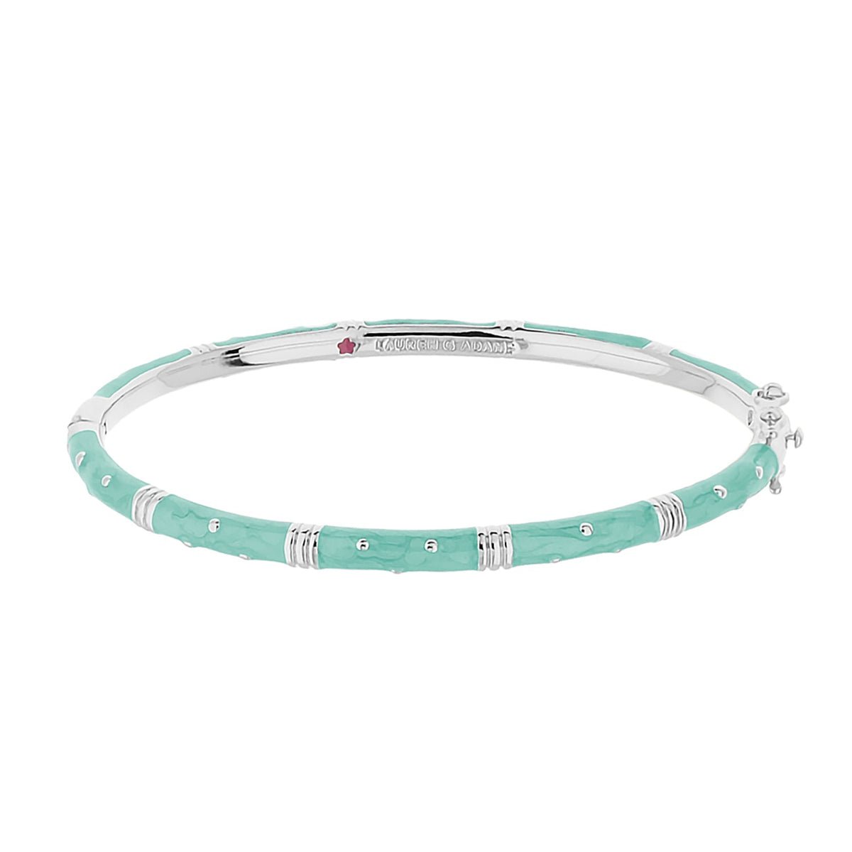 Polka Dot Slim Crystal turquoise stackable bracelet with silver accents Lauren G Adams on Tampa Home & Garden Store