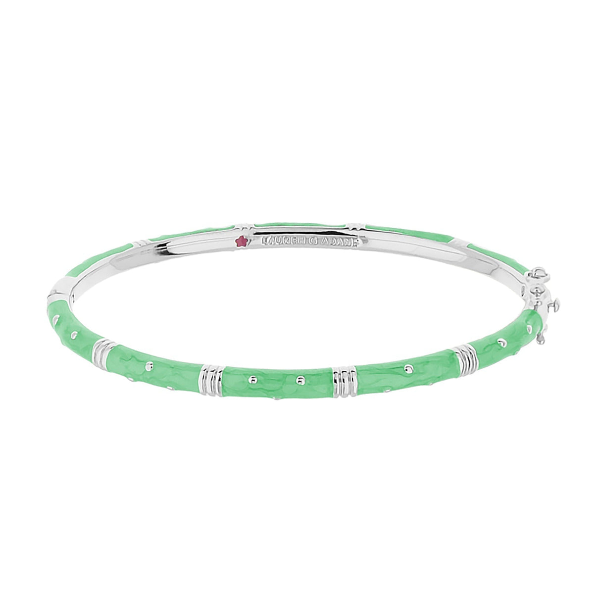 Polka Dot Stackable Bangle Slim Crystal Dot bracelet mint green enamel with Lauren G Adams on Tampa Home & Garden Store