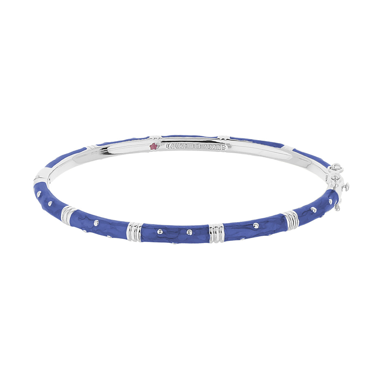 Polka Dot Stackable Bangle Slim Crystal Dot blue enamel bracelet Lauren G Adams on Tampa Home & Garden Store