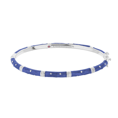 Polka Dot Stackable Bangle Slim Crystal Dot blue enamel bracelet Lauren G Adams on Tampa Home & Garden Store