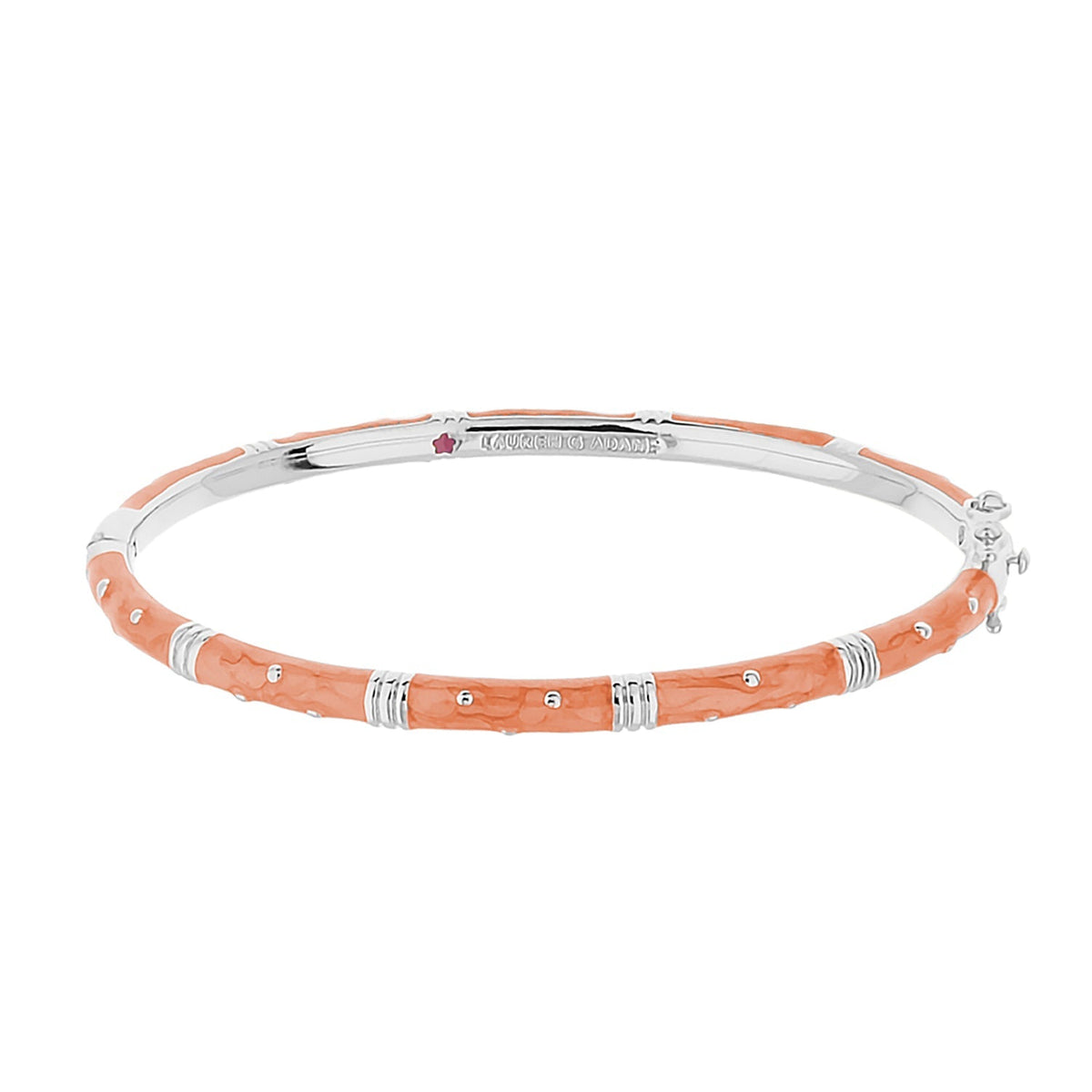 Polka Dot Stackable Bangle Slim Crystal Dot coral orange bracelet Lauren G Adams on Tampa Home & Garden Store