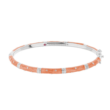 Polka Dot Stackable Bangle Slim Crystal Dot coral orange bracelet Lauren G Adams on Tampa Home & Garden Store