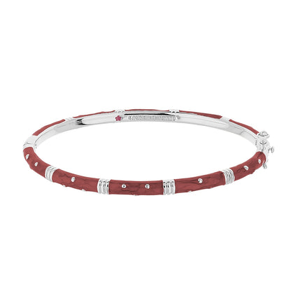 Polka Dot Stackable Bangle red leather bracelet with crystal dots Lauren G Adams clasp on Tampa Home & Garden Store