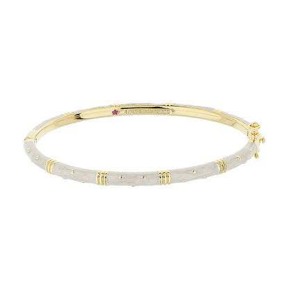 Polka Dot Stackable Bangle Slim Crystal Dot Lauren G Adams, gold-tone white ceramic accents on Tampa Home & Garden Store