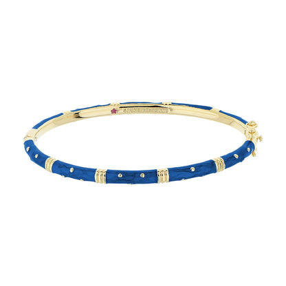 Polka Dot Stackable Bangle blue bracelet with crystal dot accents gold-tone by Lauren G Adams on Tampa Home & Garden Store