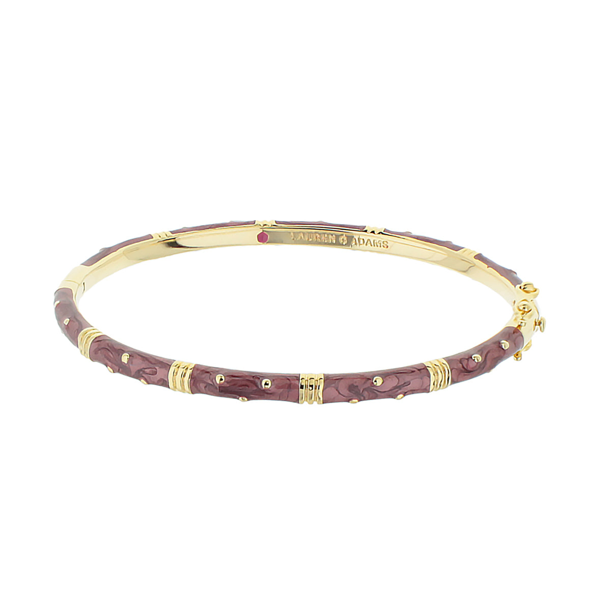 Polka Dot Stackable Bangle burgundy with gold-tone accents Lauren G Adams on Tampa Home & Garden Store