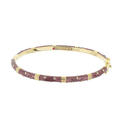 Polka Dot Stackable Bangle burgundy with gold-tone accents Lauren G Adams on Tampa Home & Garden Store