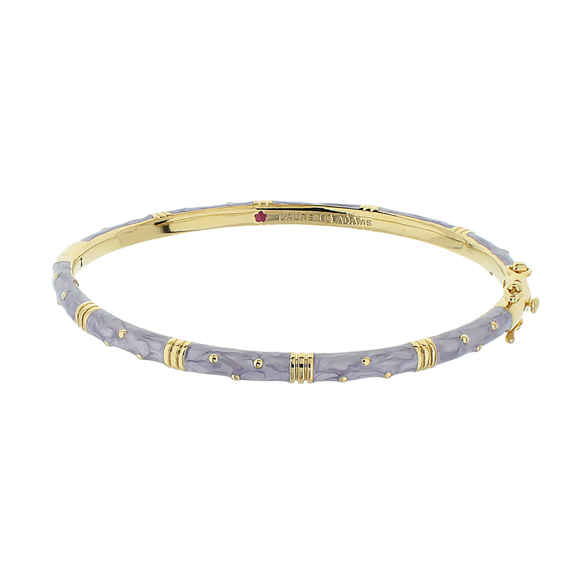 Polka Dot Stackable Bangle — Crystal Dot lavender, gold-tone accents by Lauren G Adams on Tampa Home & Garden Store