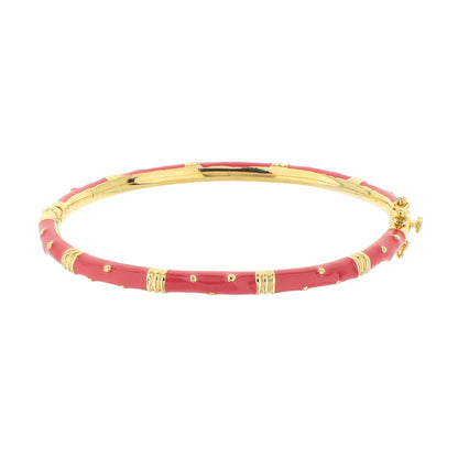 Stackable Bracelet Polka Dot Bangle Slim Crystal Dot red enamel gold-tone by Lauren G Adams on Tampa Home & Garden Store