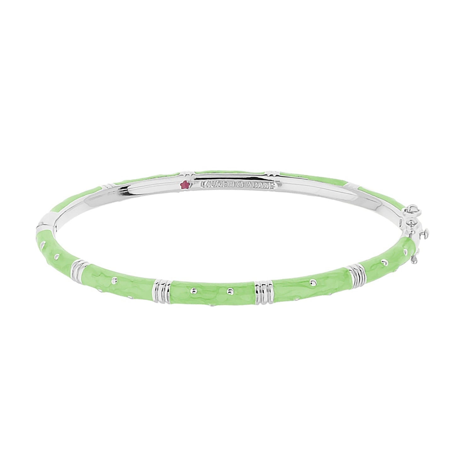 Polka Dot Stackable Bangle lime green enamel with crystal dots Lauren G Adams on Tampa Home & Garden Store